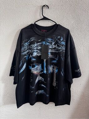 Rare Peace Black Graphic Short-Sleeve Men's Shirt